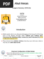 Physical and Chemical Properties of Alkali Metals | PDF | Lithium | Sodium