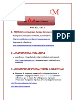 Joan Brossa Protocol de Treball 2011-12