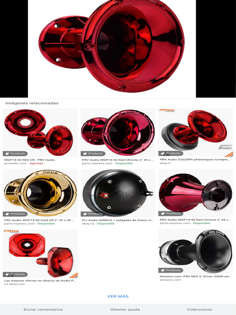 4x PRV Audio WGP14-50X Red CR Compact Waveguide Horns – 2” Exit 4 Bolt – For 2” Drivers
