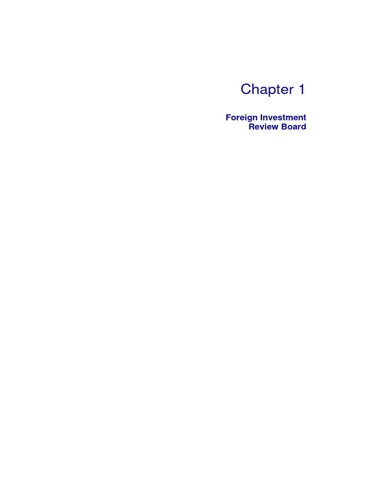 Overview of the Foreign Investment Review Board | PDF | Classified ...
