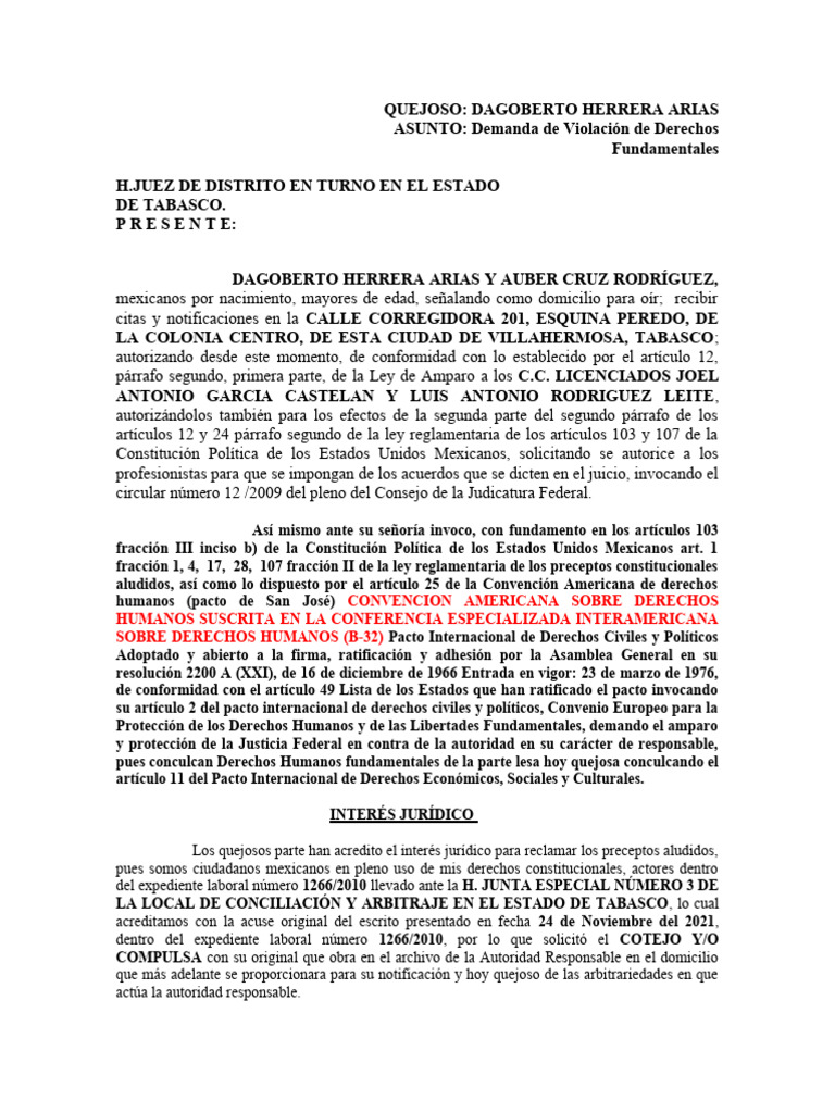 Amparo Dilacion Procesal II | PDF | Ley procesal | Caso de ley