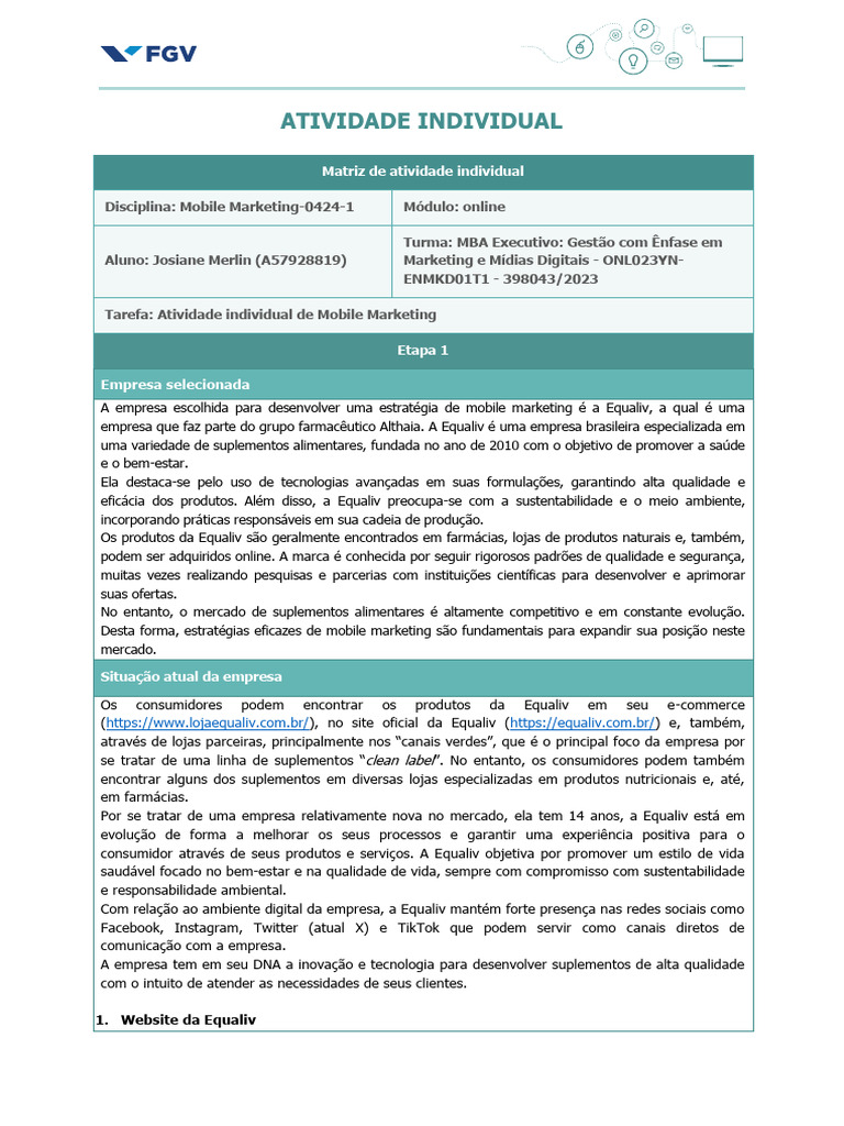 Matriz Ai Mobile Marketing PDF Marketing Aplicativo Para Celular