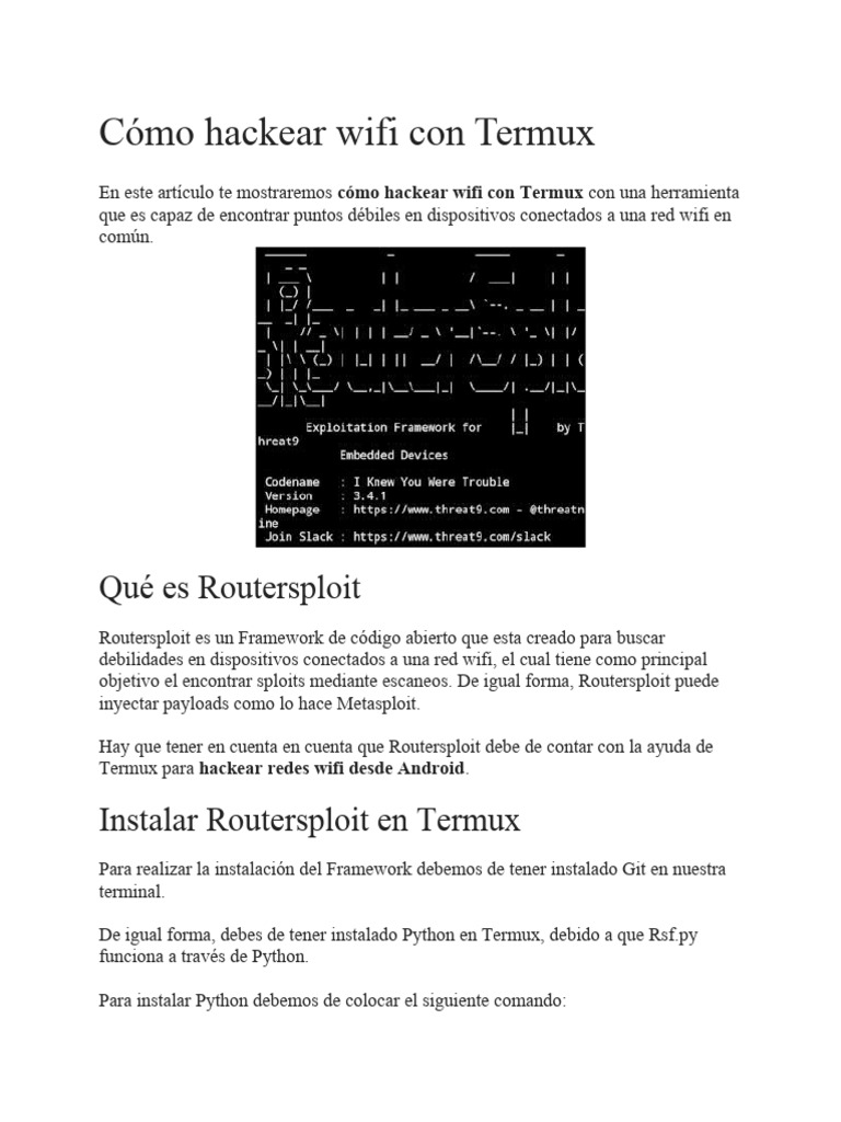 Como hackear wifi con termux pdf wifi python lenguaje de