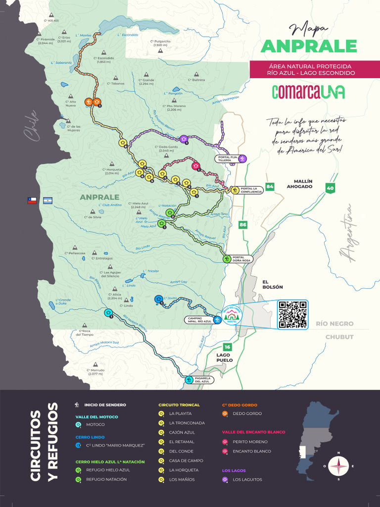 mapa-anprale-circuitos-refugios-corredor-andes-patagonico-El-Bolson ...