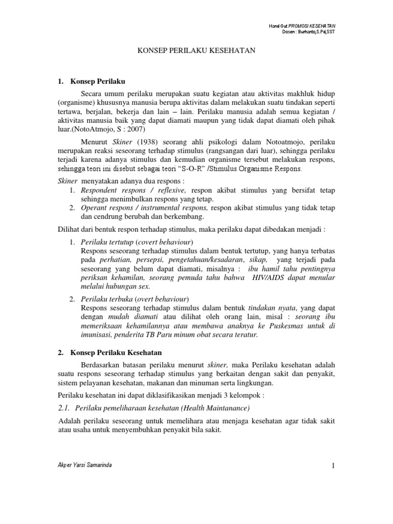 Pendidikan Kesehatan Dalam Promosi Kesehatan