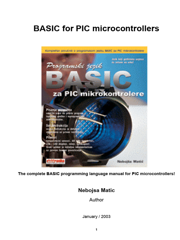 BASIC For PIC Microcontrollers | PDF | Microcontroller | Computer Program