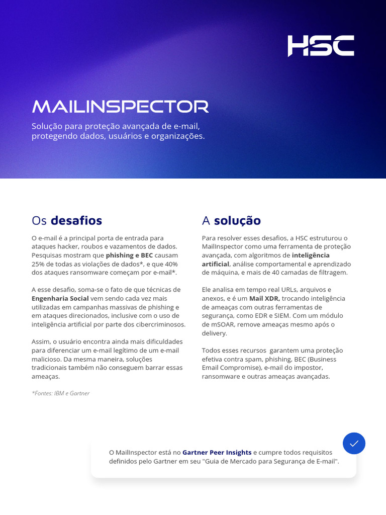 Proteção Avançada de E-mail MailInspector | PDF | Ransomware | Phishing