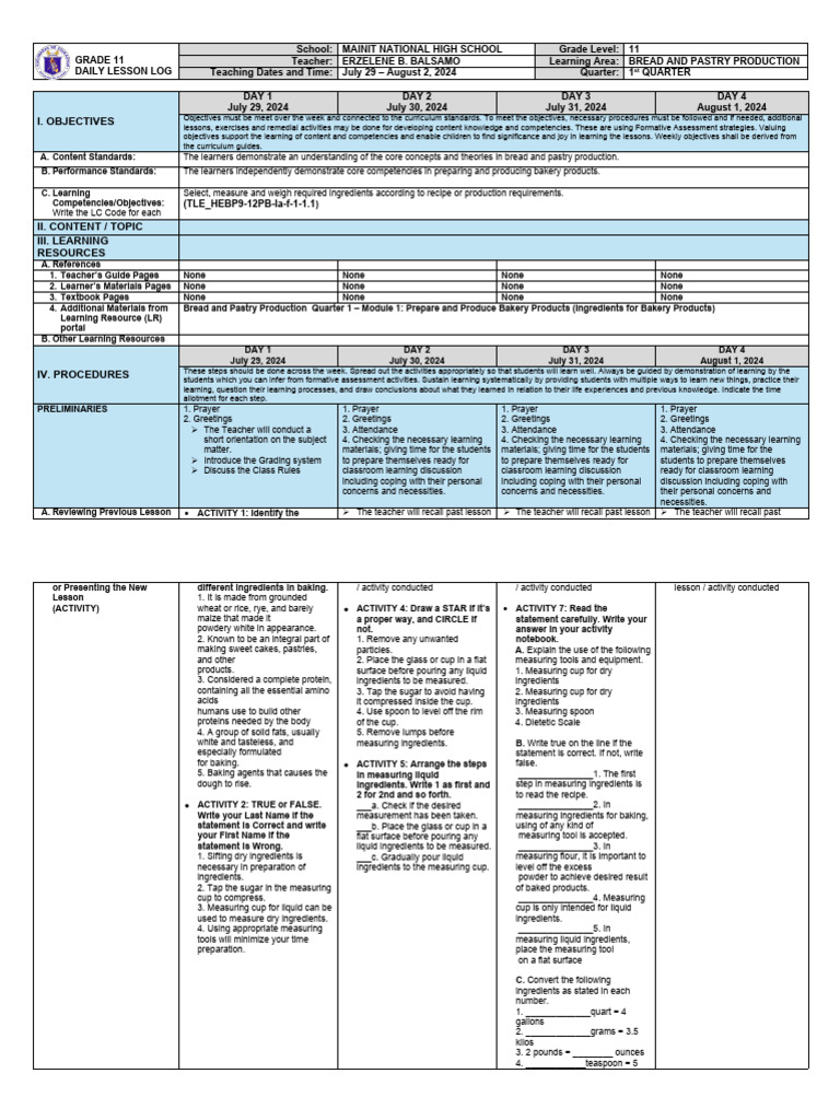 Week 1 Bpp Pdf Learning Cupcake