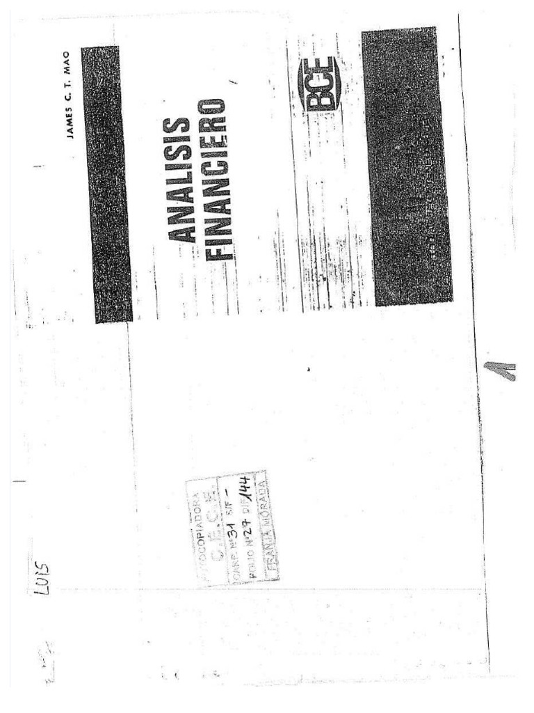 Análisis Financiero Jame C. T. Mao PDF