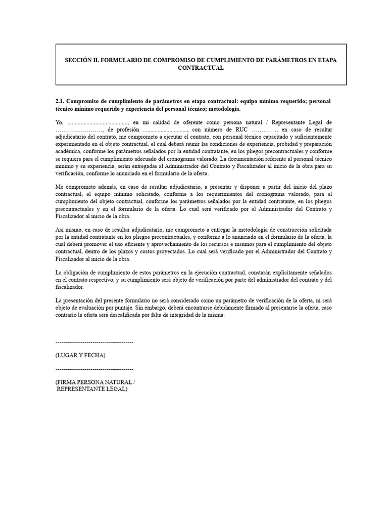 Compromiso de Cumplimiento Contractual | PDF | Tecnología
