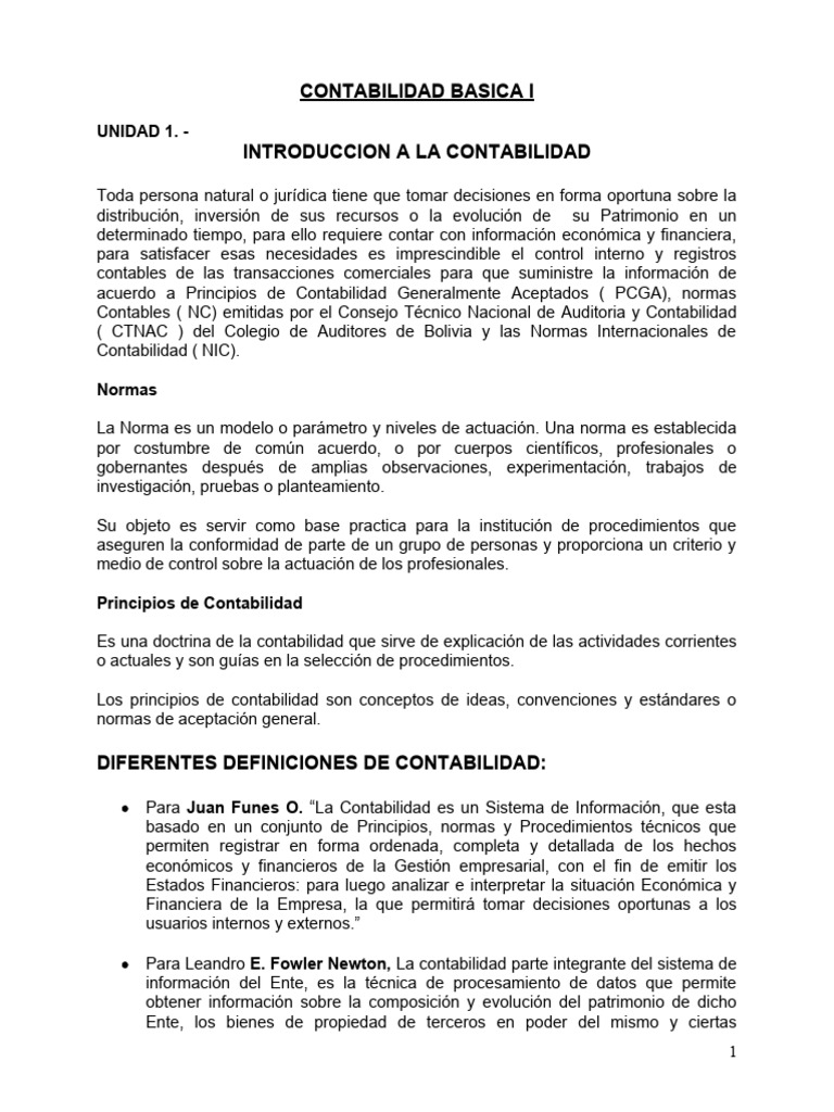 Contabilidad Basica - 1 | PDF | Contabilidad | Estado financiero