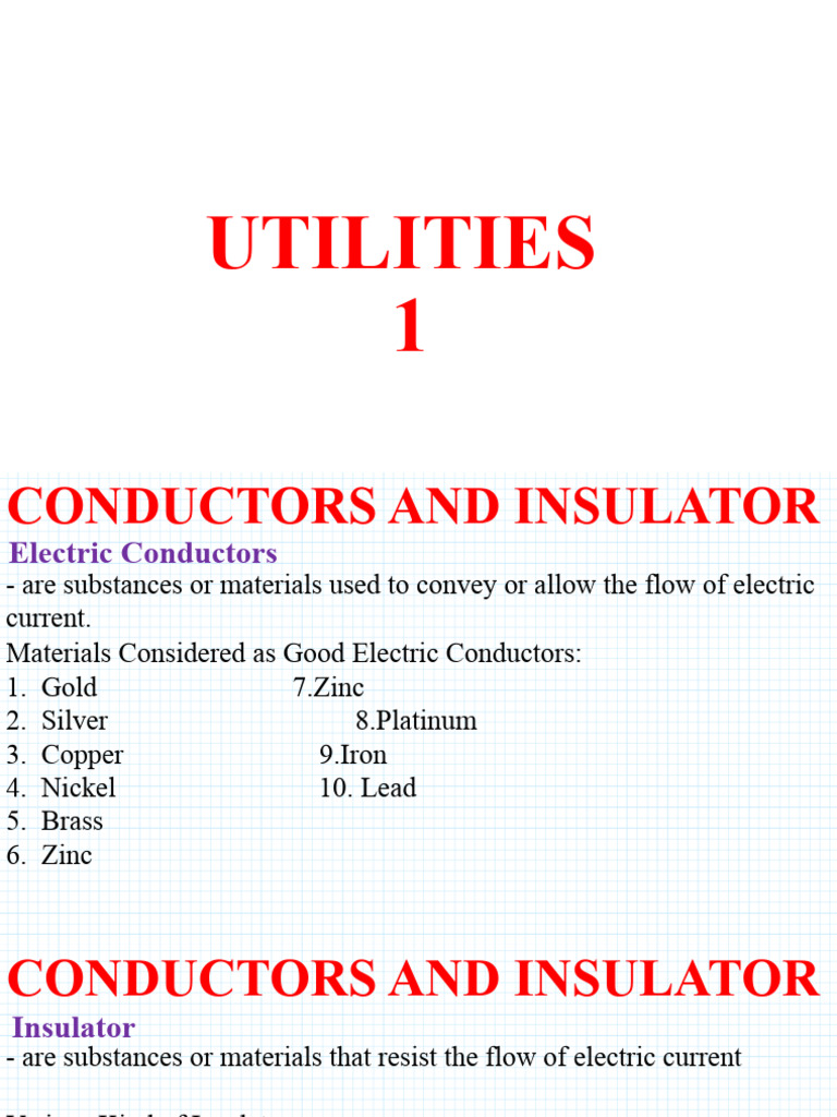 Utilities 1 1 Pdf Wire Electrical Wiring