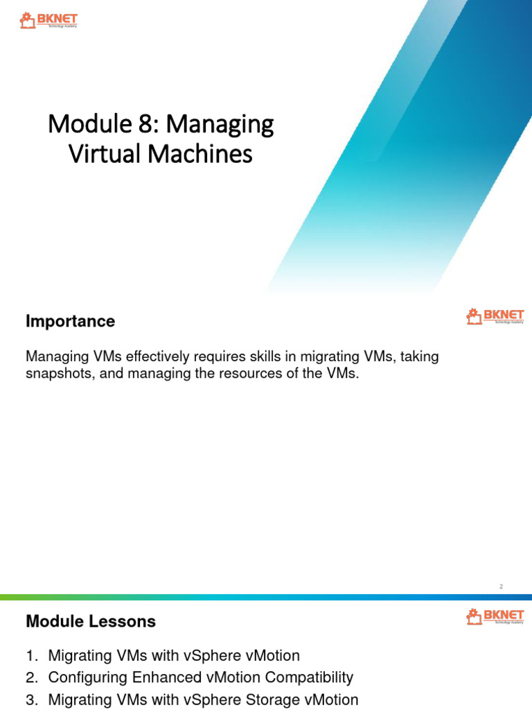 Managing VMs with vSphere vMotion | PDF | Virtual Machine | Central ...