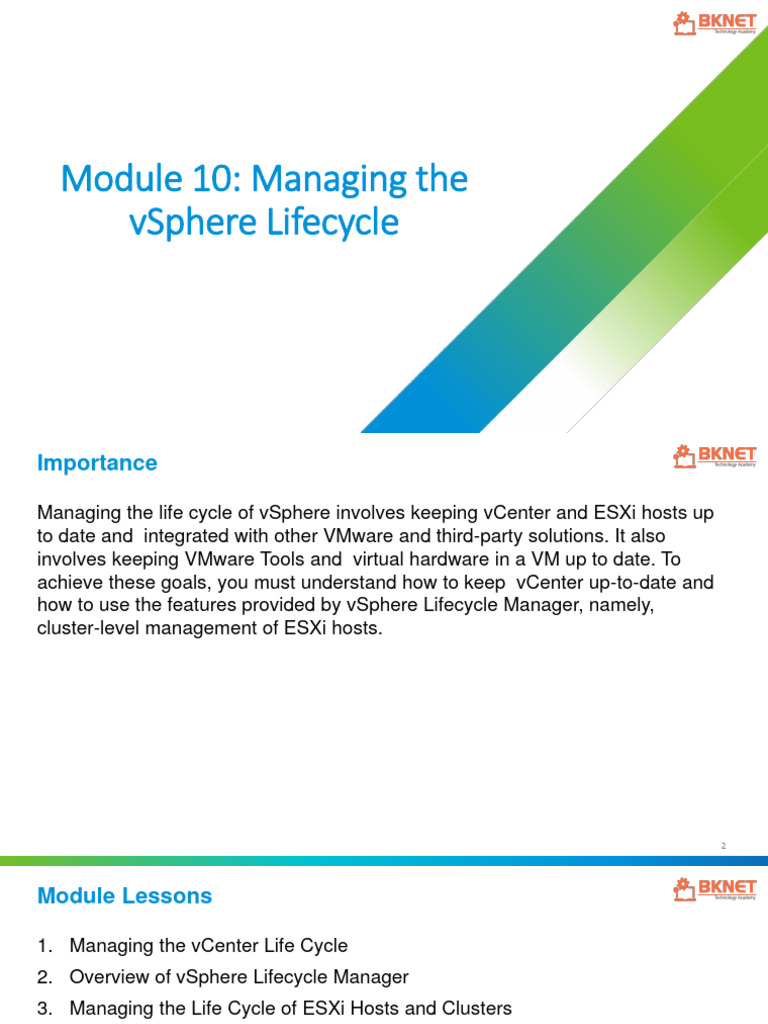 BKNET VSICM8 M10 Managing-the-vSphere-Lifecycle | PDF | Virtual Machine ...