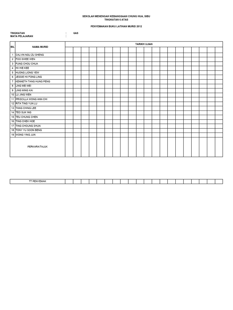 T6 P N Penyemakan Buku Latihan Murid 2012 Pdf