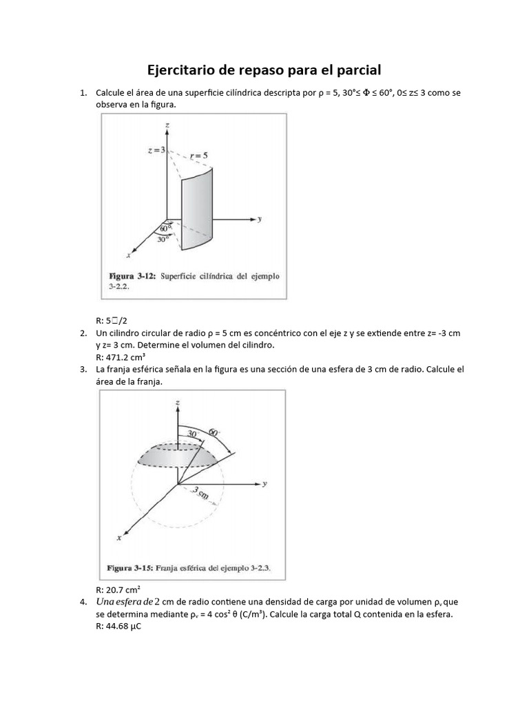 Ejercicios de Repaso para El Parcial | PDF | Ciencia y matemáticas
