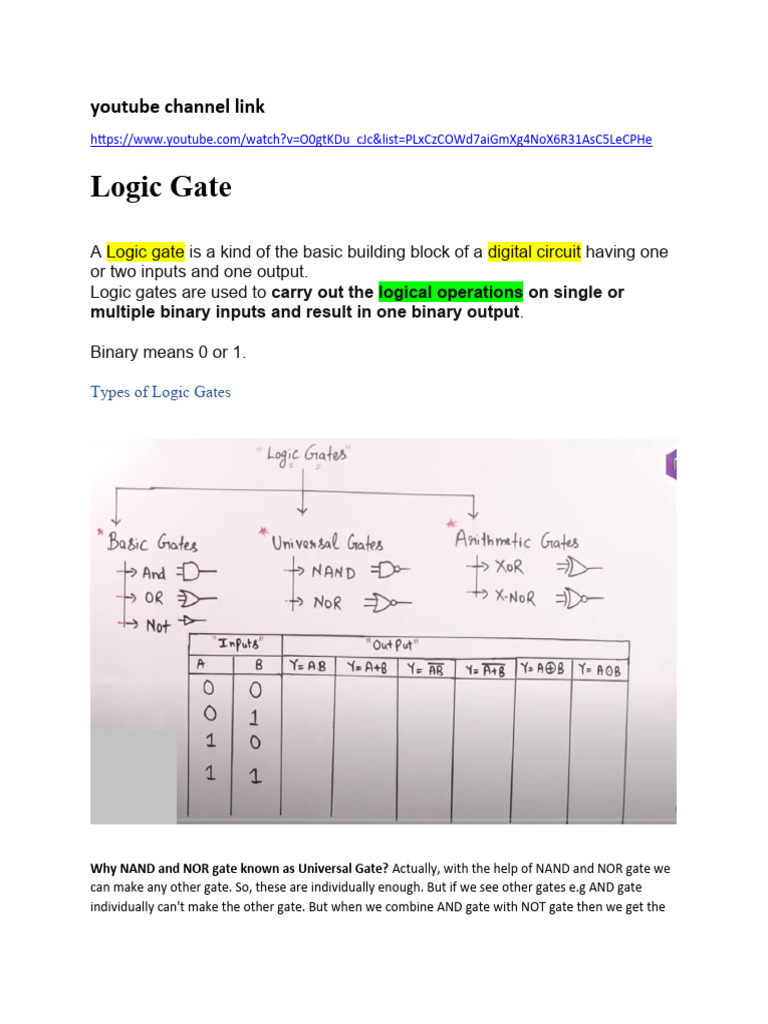 Logic Gates 1 | PDF | Technology & Engineering