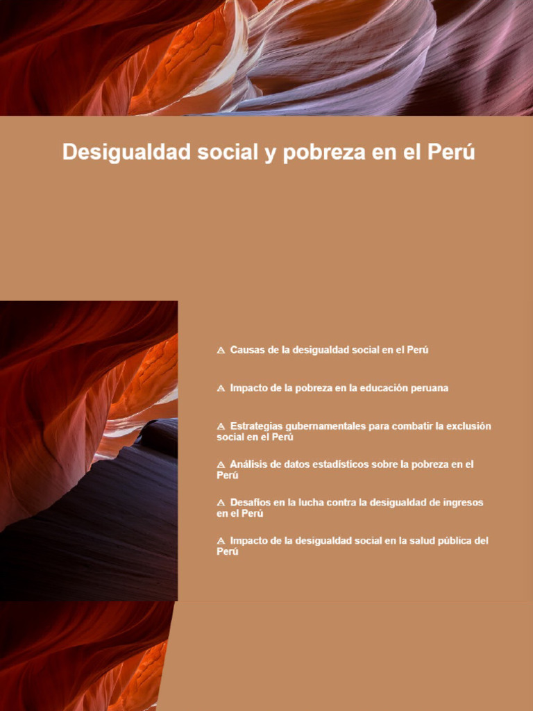 Desigualdad Social y Pobreza en El Perú | PDF