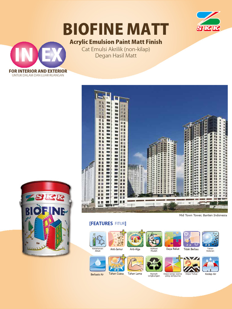 Cat Emulsi Akrilik BIOFINE MATT | PDF