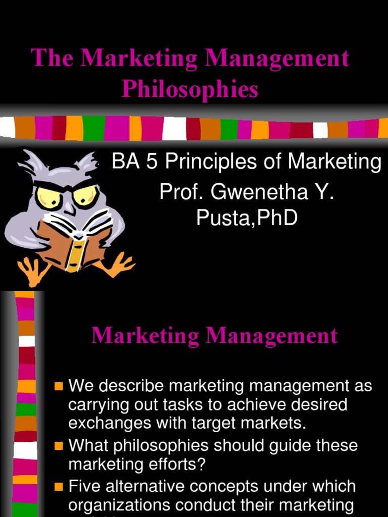 Marketing Management Philosophies Explained | PDF | Customer ...