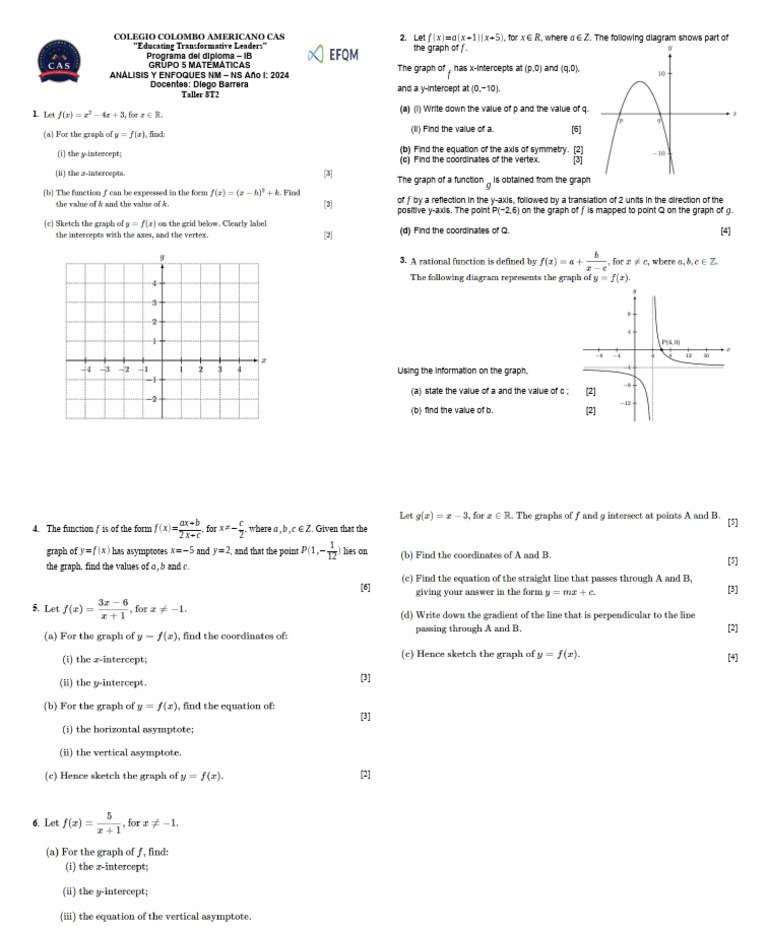 IB Math Analysis & Approaches Guide | PDF | Cartesian Coordinate System ...