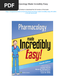 Pharmacology Made Incredibly Easy. ISBN 9781496326324, 978-1496326324