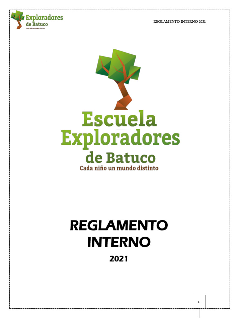 Reglamento Interno y de Convivencia 2021 | PDF | Evaluación | Educación ...