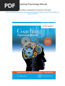 Coaching Psychology Manual. ISBN 1451195265, 978-1451195262