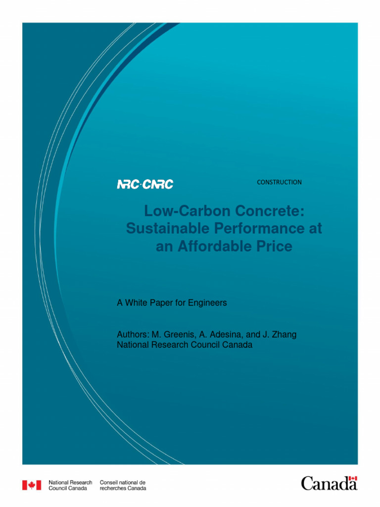 19.whitepaper - Low Carbon Concrete - Final | PDF | Concrete | Cement