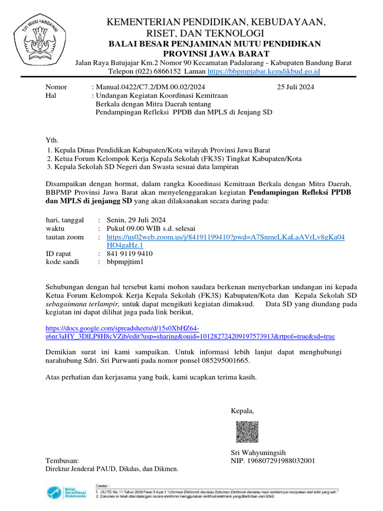 Pendampingan Refleksi PPDB dan MPLS SD | PDF