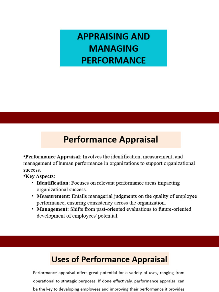 Performance Appraisal and Management Guide | PDF | Performance ...