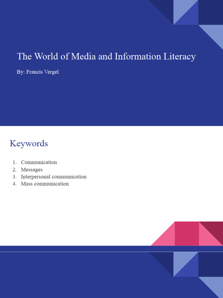 Understanding Media and Communication | PDF | Communication | Literacy