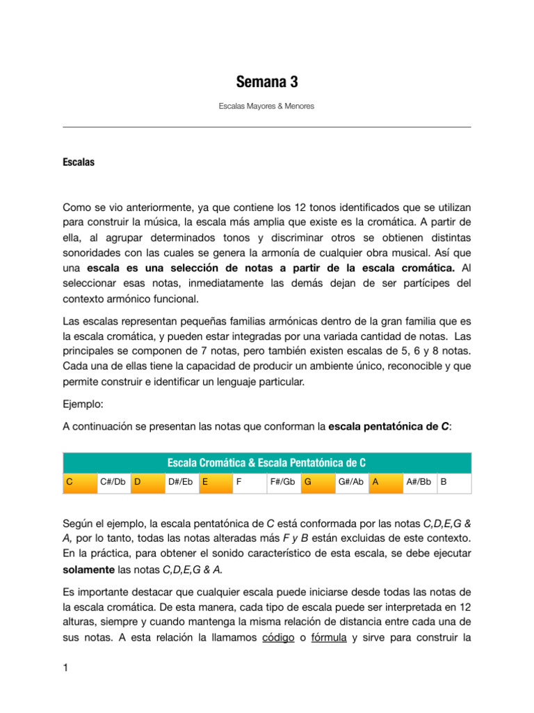Escalas Mayores y Menores en Música | PDF | Escala (música) | Escala menor