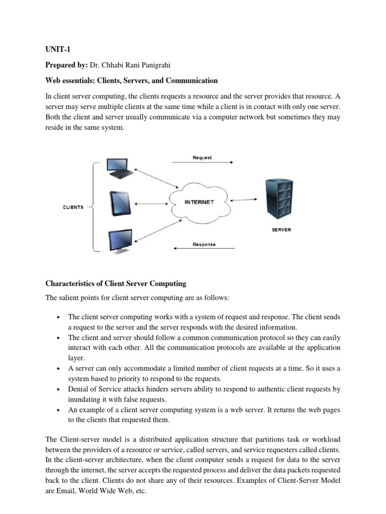 WT Notes Unit-1 | PDF | World Wide Web | Internet & Web