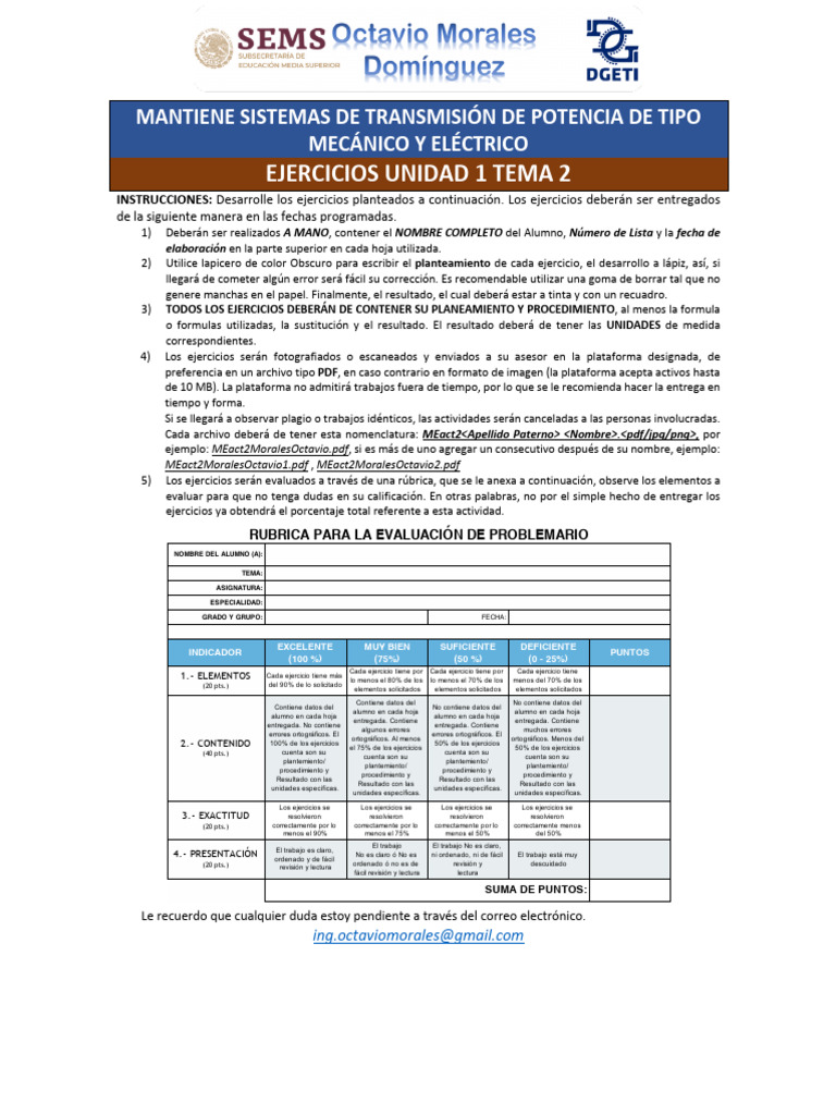 Mstpme U1t2 Poleas Y Polipastos Ejercicios Propuestos Pdf