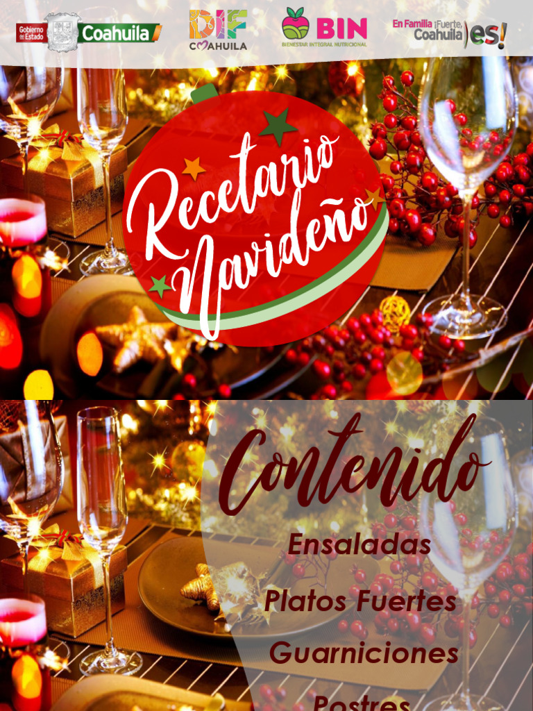Recetario Navideño DIF | PDF | ensalada | Vinagreta