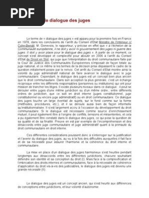 Le Dialogue Des Juges Droit De L Union Europeenne Directive Union Europeenne