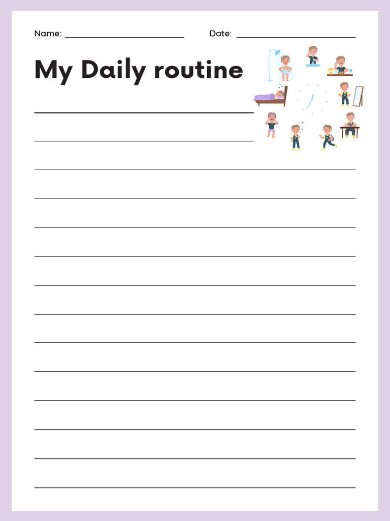Lilac A Day in My Life Descriptive Writing Activity Worksheet | PDF