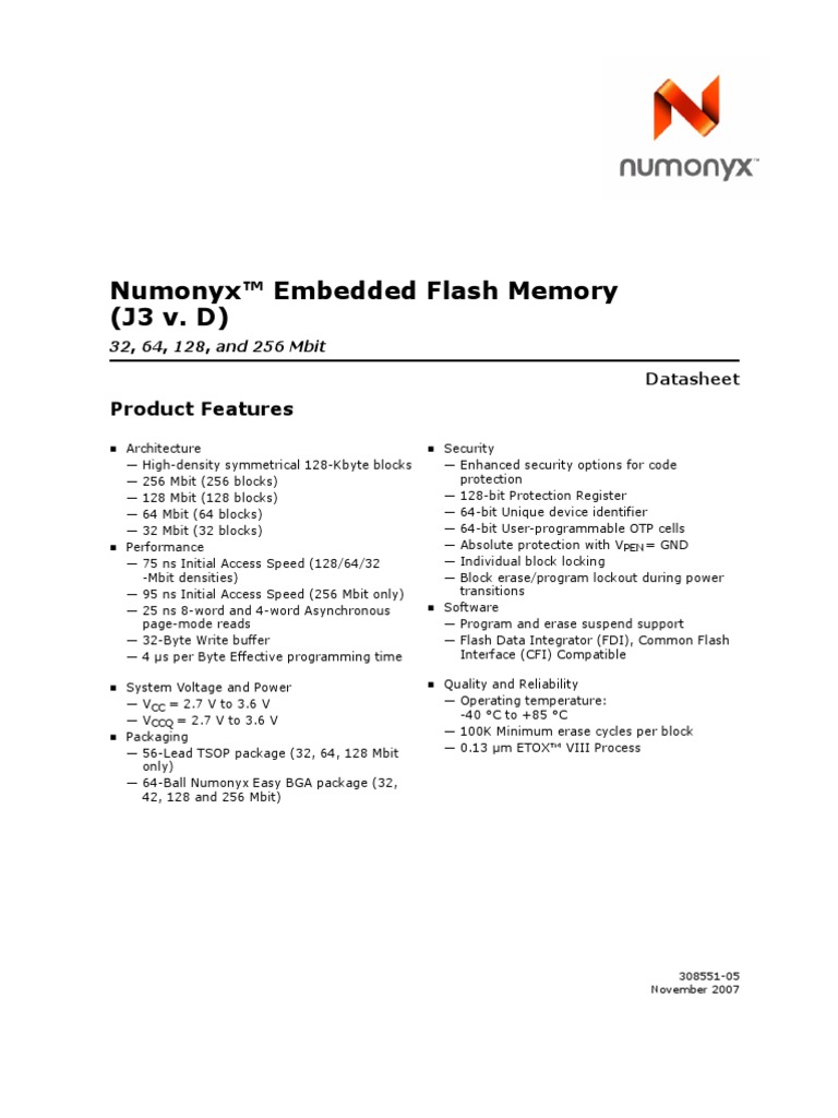 Datasheet 3 | PDF | Flash Memory | Power Supply