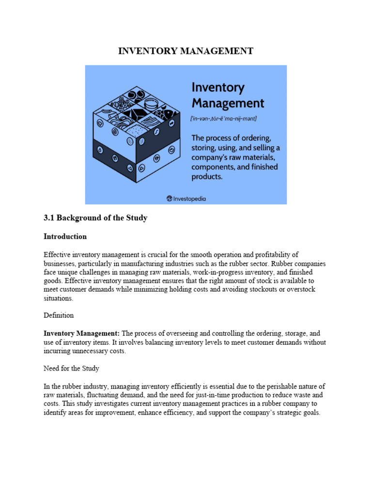Optimizing Inventory Management in Rubber Industry | PDF | Inventory ...
