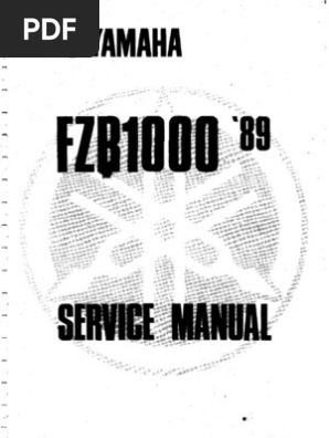 1 Yamaha-Fzr1000 89 Service Manual | PDF