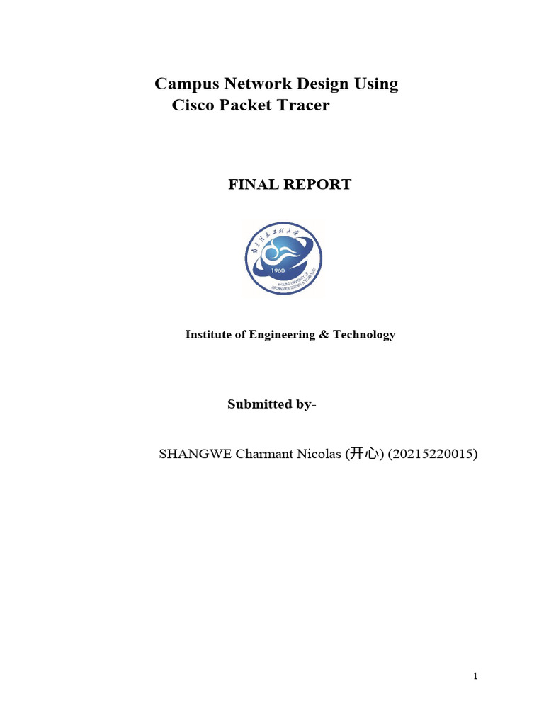 Campus Network Design with Cisco Packet Tracer | PDF | Computer Network ...