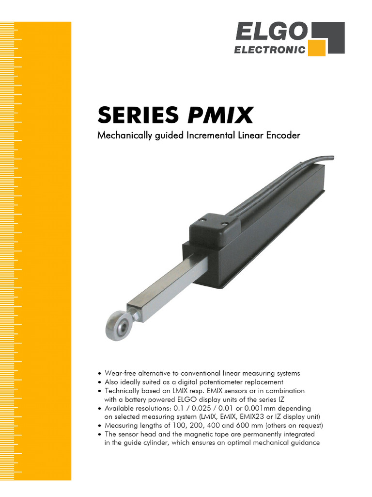 PMIX Incremental Linear Encoder Guide | PDF | Sensor | Electrical ...