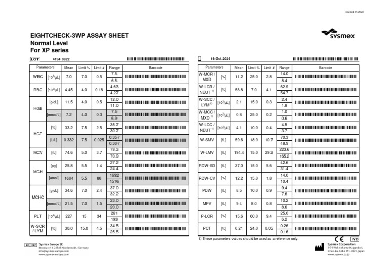 Eightcheck-3wp Barcode Sheet XP 4194 N Expdate 19-Oct-2024 | PDF