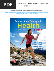 Connect Core Concepts in Health, BRIEF, Loose Leaf Edition. ISBN 125970274X, 978-1259702747