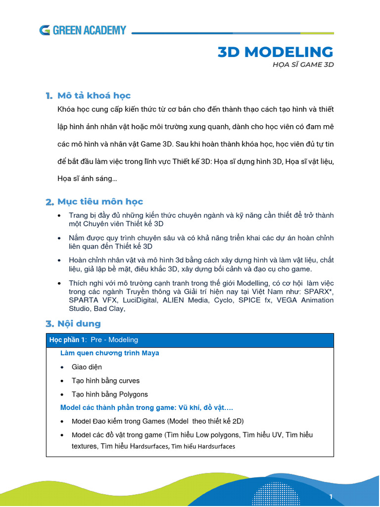 04 - 3D Modeling | PDF