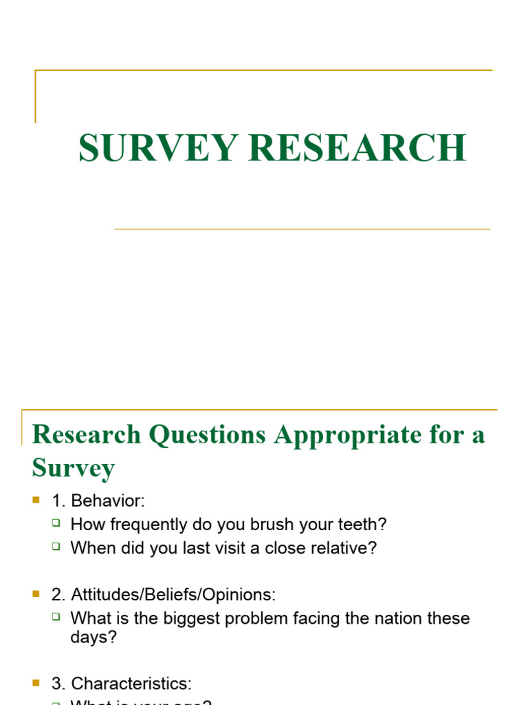 WHAT IS A SURVEY IN RESEARCH PDF visual data 6