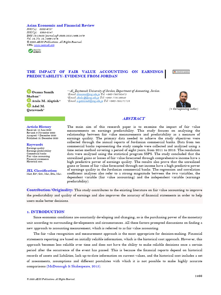 Aefr202010 (12) 1466 1479 | PDF | Fair Value | Historical Cost