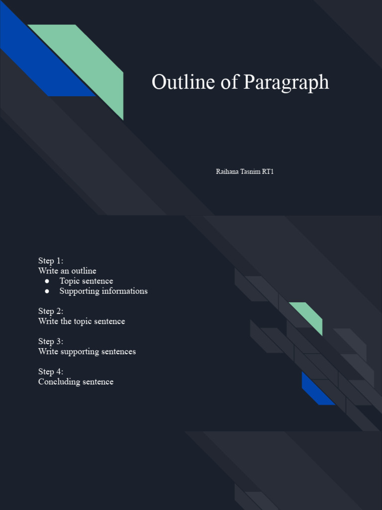 Outline of Paragraph | PDF