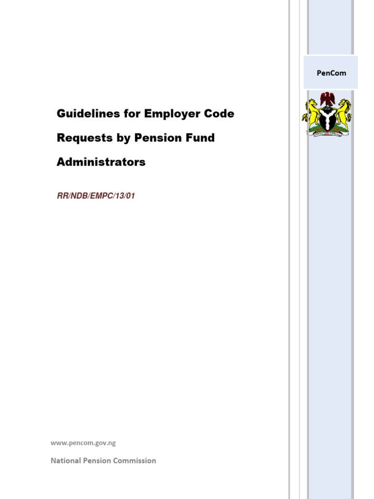 Guidelines for Employer Code Requests | PDF | Pension | Employment